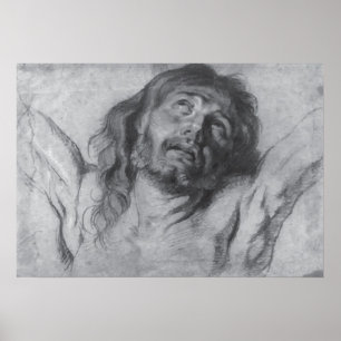 Jesus Christ Drawing Anthony van Dyck Poster