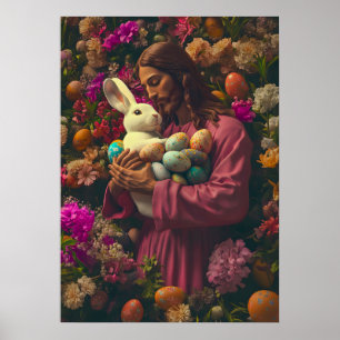 Jesus Christ Easter Bunny  Poster