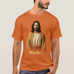 Jesus Christ God is Love Slogan Basic Dark T-Shirt