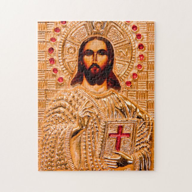 Jesus christ golden icon jigsaw puzzle (Vertical)