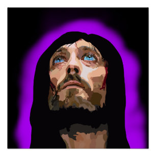 Jesus Christ Hand Drawn Art Poster