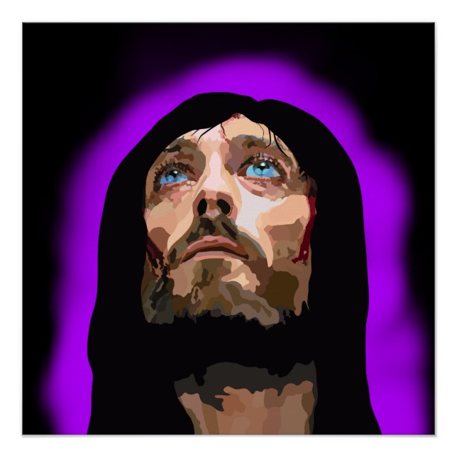 Jesus Christ Hand Drawn Art Poster (Front)