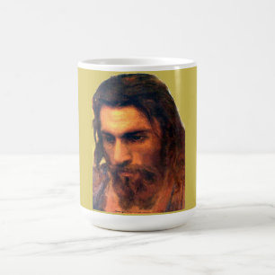 Jesus Christ head study before 1872 by I. Kramskoi Coffee Mug