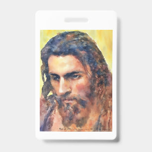 Jesus Christ head study before 1872 by I. Kramskoi ID Badge