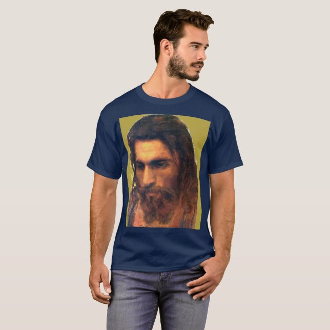 Jesus Christ head study before 1872 Ivan Kramskoi T-Shirt (Front Full)