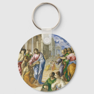 Jesus Christ Healing The Blind Key Ring