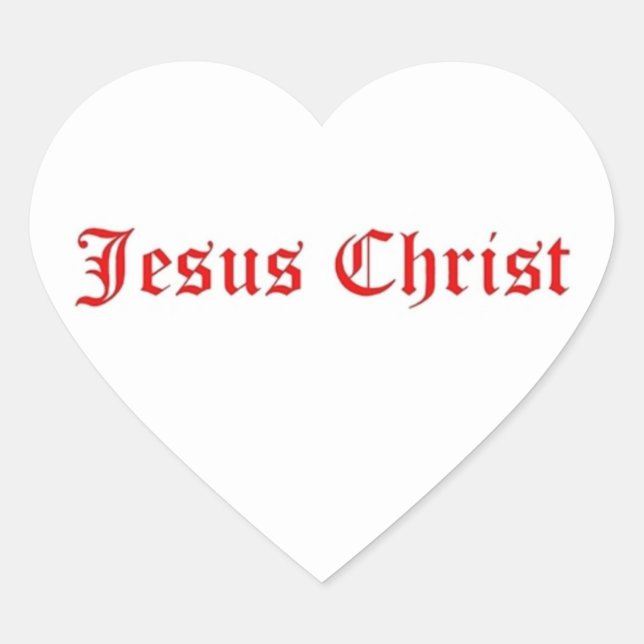 JESUS CHRIST HEART STICKER (Front)