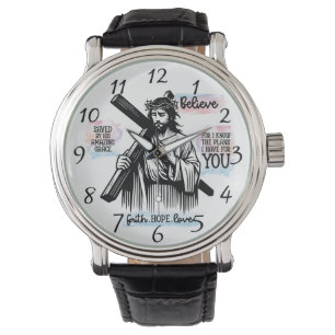 Jesus Christ Holding A Cross Watch