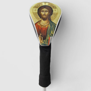 Jesus Christ Holding the Gospels Orthodox Icon Golf Head Cover
