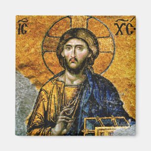 Jesus Christ Holding the Gospels Orthodox Icon Magnet