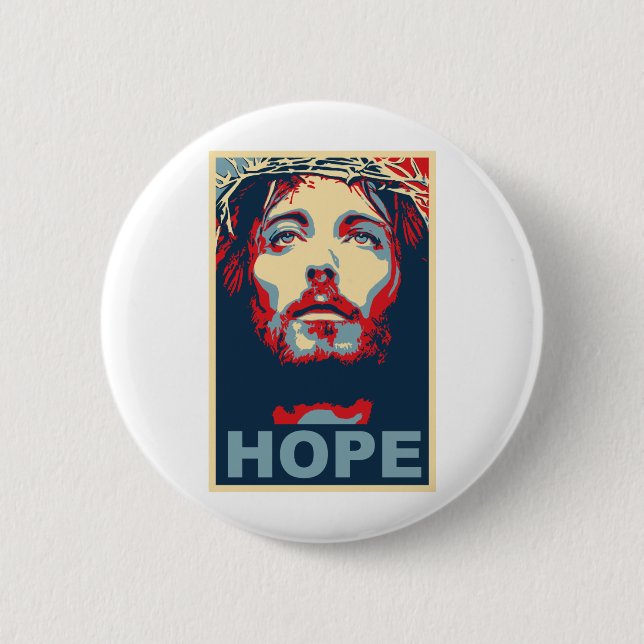 Jesus Christ Hope 6 Cm Round Badge (Front)