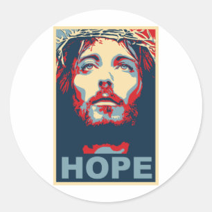 Jesus Christ Hope Classic Round Sticker