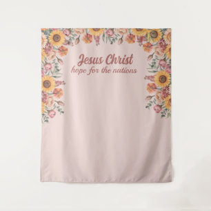 Jesus Christ Hope for All Nations 3 Tapestry