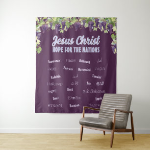 Jesus Christ Hope for All Nations 9 Tapestry