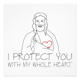 Jesus Christ - I Protect You Photo Print