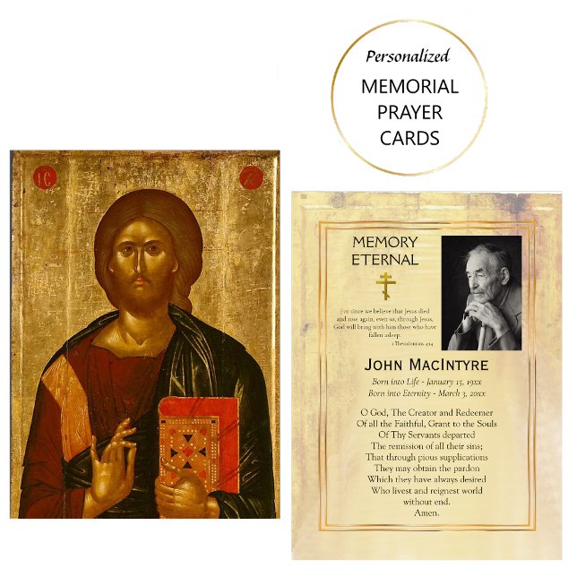Jesus Christ Icon Memorial Prayer Card (Creator Uploaded)