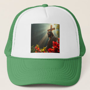 Jesus Christ in the Garden Trucker Hat