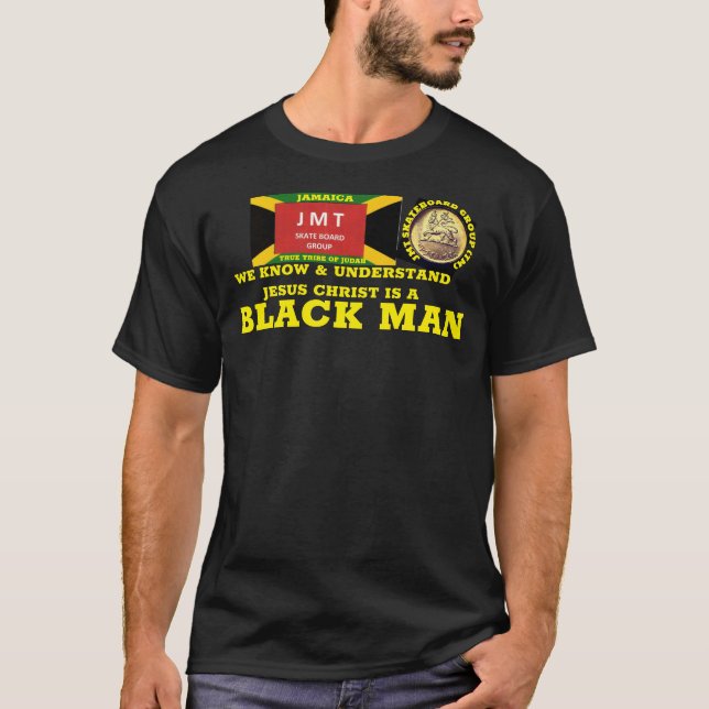JESUS CHRIST IS A BLACK MAN Basic Dark T-Shirt (Front)