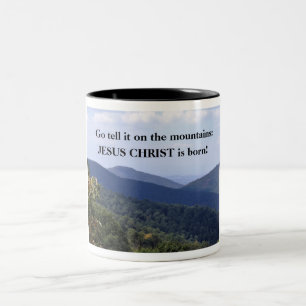 Jesus Christ is born! Two-Tone Coffee Mug