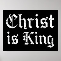 Jesus Christ Is King Gothic Blackletter Grunge Art