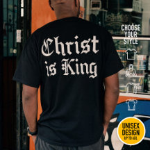Jesus Christ Is King Gothic Blackletter Grunge Art