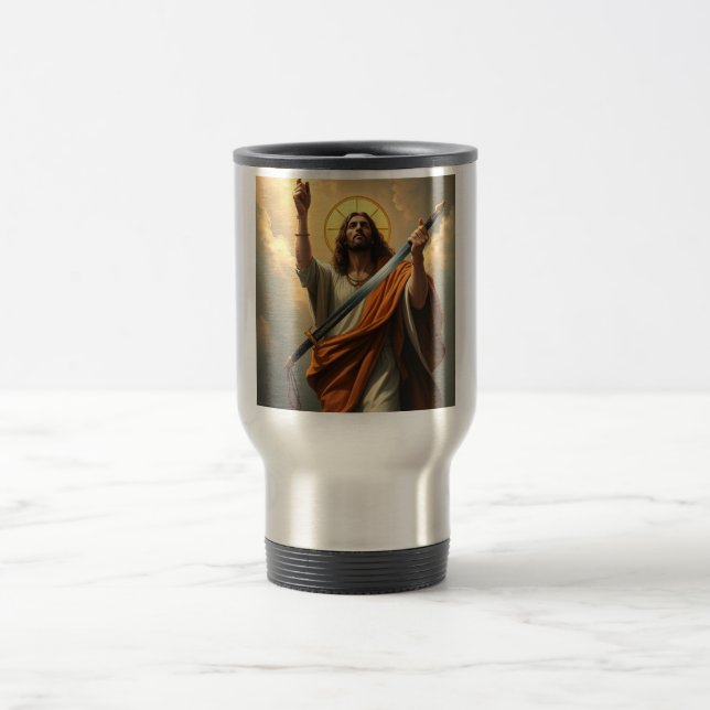 Jesus Christ is King Steel Travel Mug (Center)