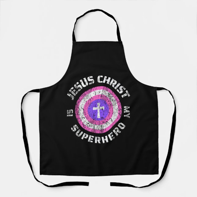 Jesus Christ Is My Superhero Jesus Apron (Front)