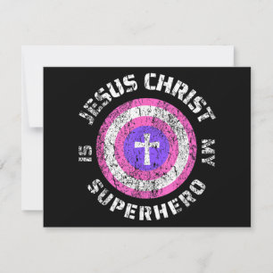 Jesus Christ Is My Superhero Jesus Holiday Card