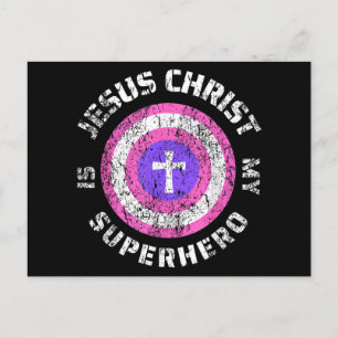 Jesus Christ Is My Superhero Jesus Postcard
