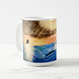 "Jesus Christ Is Peace In The Middle Of A Storm" Coffee Mug