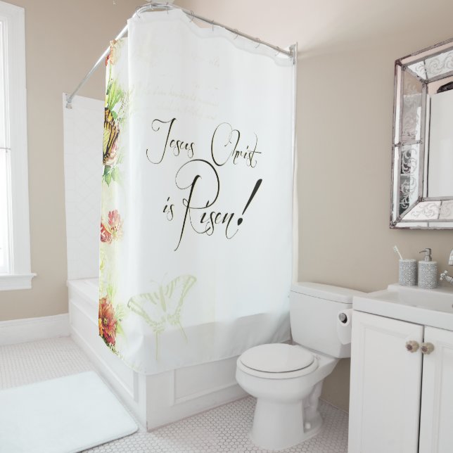 Jesus Christ is risen Shower Curtain (In Situ)