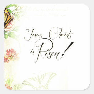 Jesus Christ is risen Square Sticker
