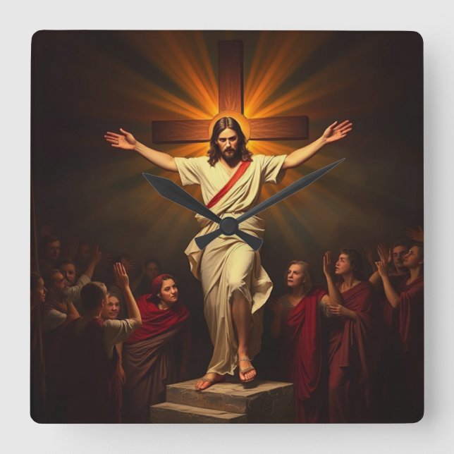 Jesus Christ is Risen Wall Clock (Front)