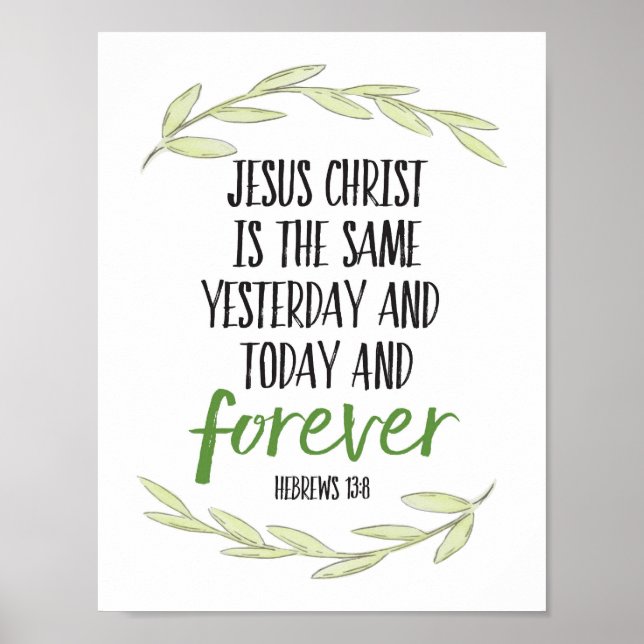 Jesus Christ is the Same Forever Art Print (Front)