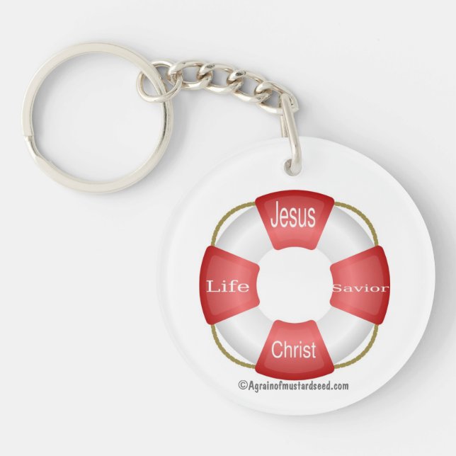 Jesus Christ Life SAVIOR Key Ring (Front)