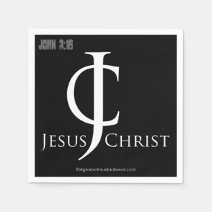 Jesus Christ Logo Christian Napkin