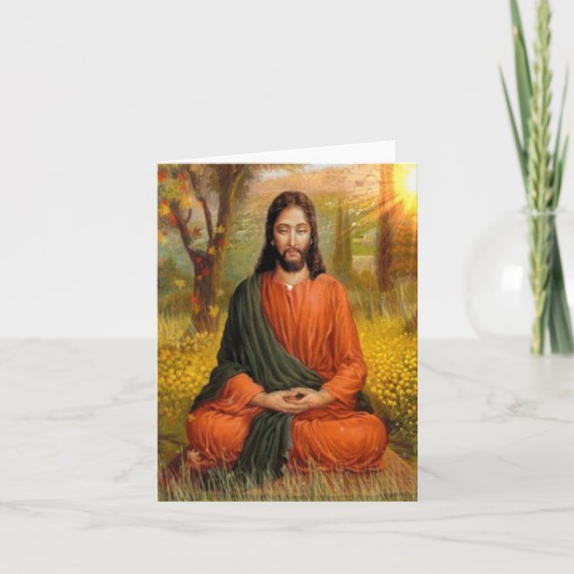 Jesus Christ Meditation Holiday Card (Front)