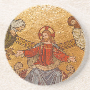 jesus christ mosaic coaster