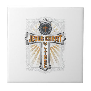 Jesus Christ My Living Hope Vintage Cross Tile