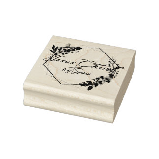 Jesus Christ My Saviour, Fram, Foliage | Rubber Stamp