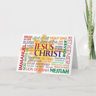 JESUS CHRIST, NAME ABOVE ALL NAMES HOLIDAY CARD