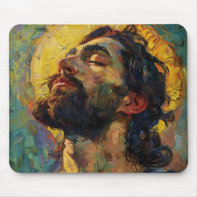 Jesus Christ Neo-Impressionism Mouse Mat (Front)
