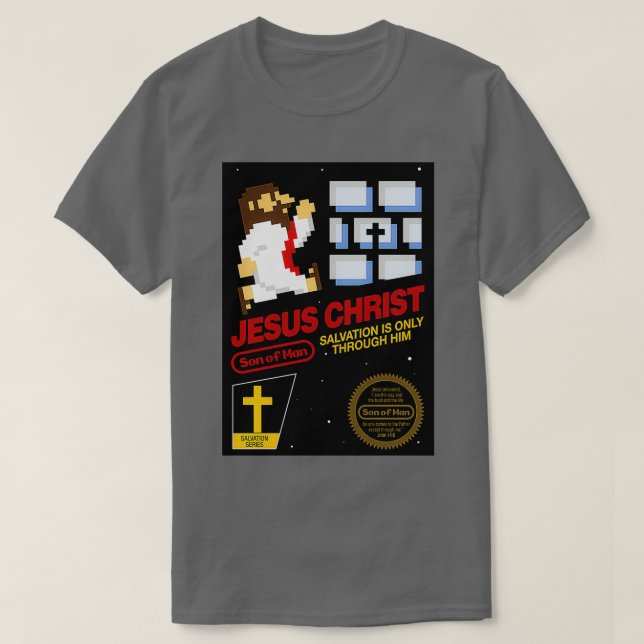 Jesus Christ NES 8bit T-Shirt (Design Front)