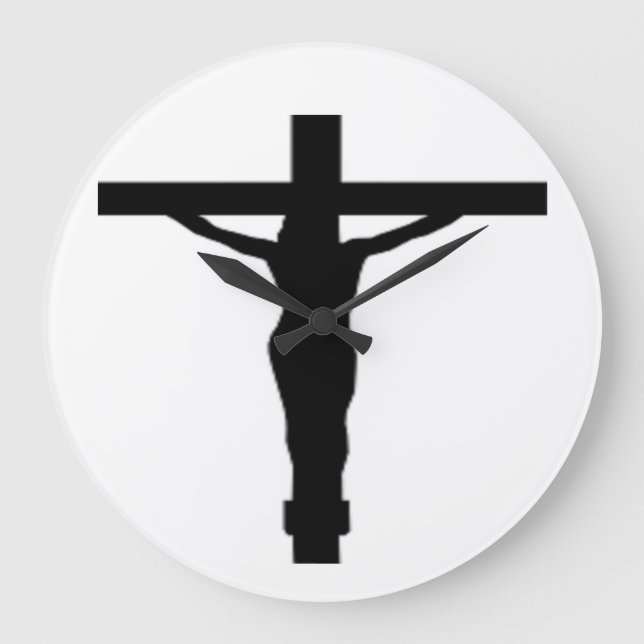 JESUS CHRIST ON THE CROSS LARGE CLOCK (Front)