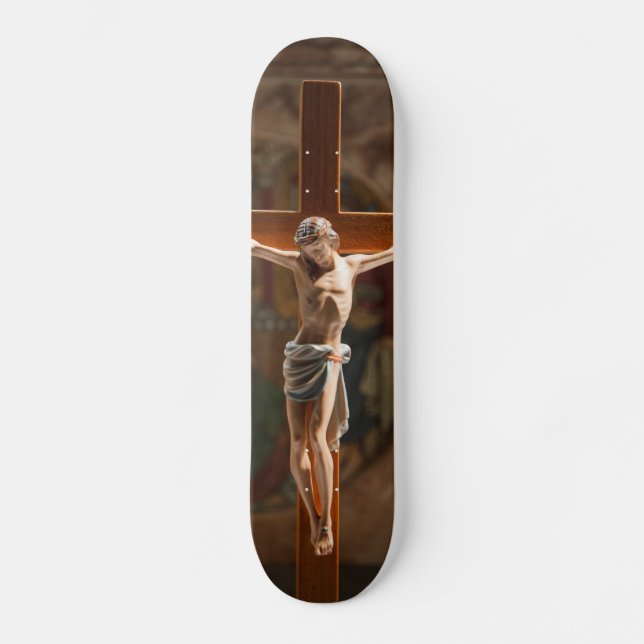 Jesus Christ on the Cross Skateboard (Front)