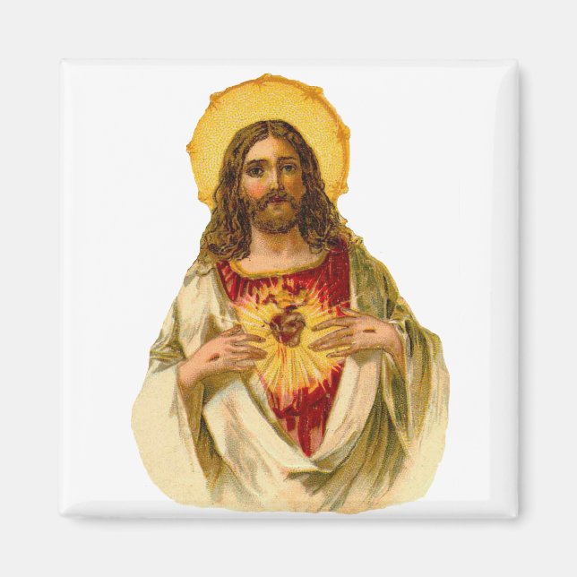 Jesus Christ our Lord Sacred Heart Magnet (Front)