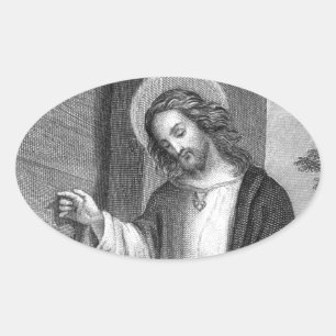 Jesus Christ Oval Sticker