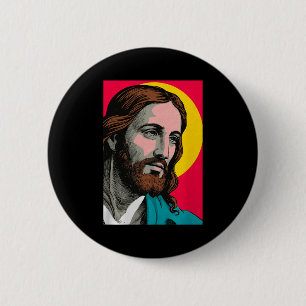 Jesus Christ P Art Religious Easter &amp; Christma 6 Cm Round Badge