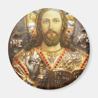 Jesus Christ Painted Icon Magnet