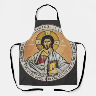 Jesus Christ Pantocrator Byzantine Icon Art Apron